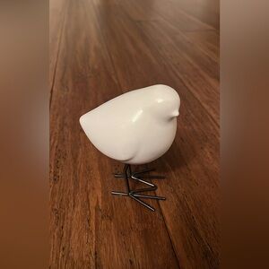 White Ceramic Bird Figurine